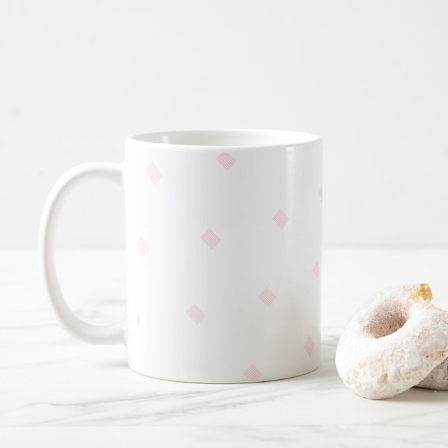 Pink & White Stripe Mug (With Donut)