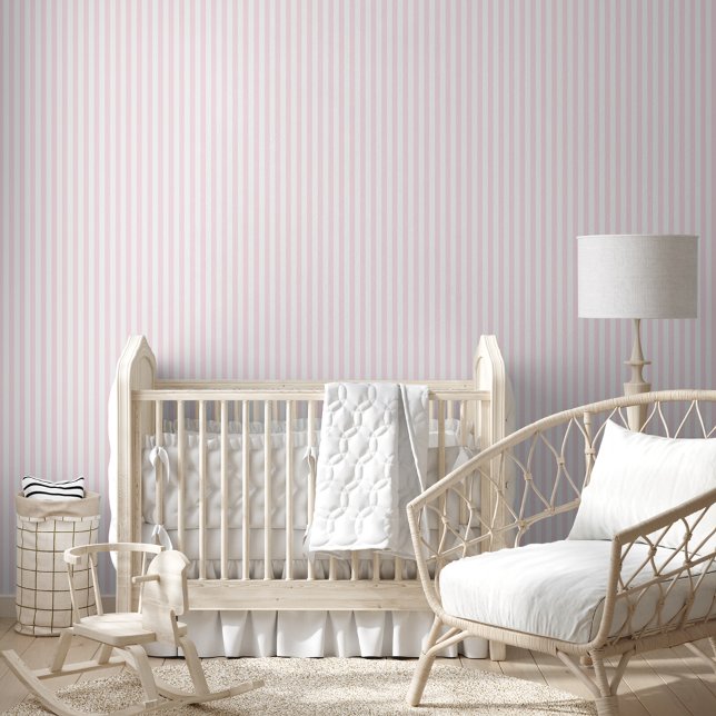 Pink White Striped Kids Room Nursery Wall Decor (Pink White Striped Kids Room Nursery Wall Decor Wallpaper)