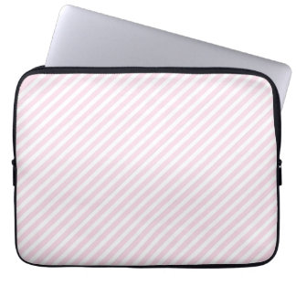 Pink & White Striped Laptop Sleeve