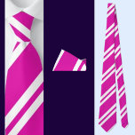 Pink White Striped Pattern          Tie<br><div class="desc">Pink White Striped Pattern neck tie.</div>