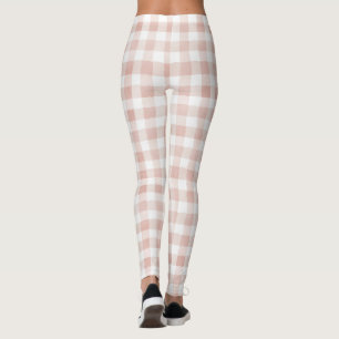 Pink White Stripes Leggings