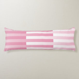 Pink White Stripes Pattern Body Cushion