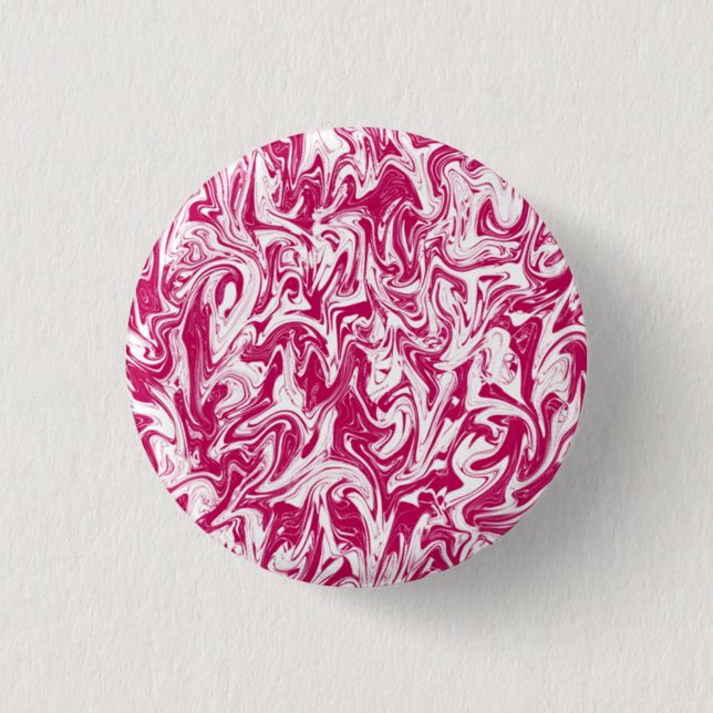 Pink & White Swirl 3 Cm Round Badge (Front)