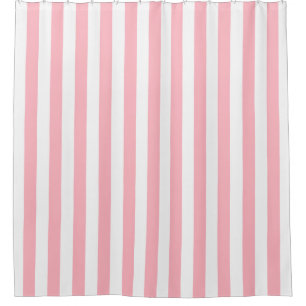 Pink White Vertical Stripe NL #0 Shower Curtain