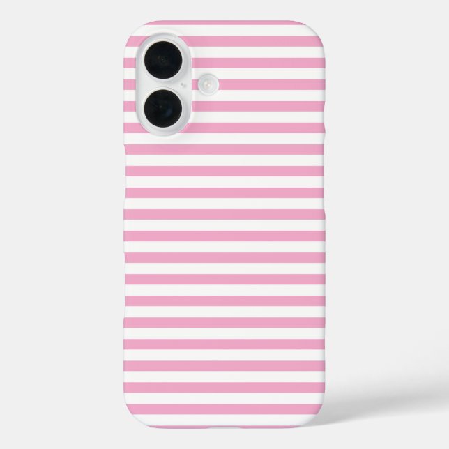 Pink White Vertical Stripe Pattern Design Case-Mate iPhone Case (Back)