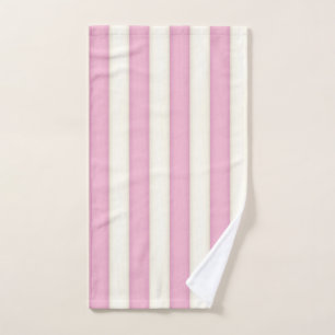 Pink & White Victorian Stripes Cottage Style Gift  Hand Towel