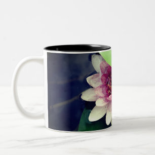 Pink ,White, Water Lilly ,Lotus Flower Photo Mug