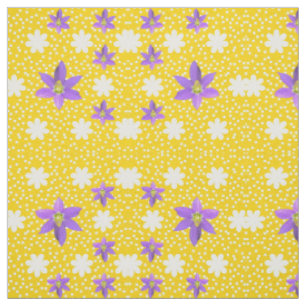 Pink White Yellow Joy Fabric