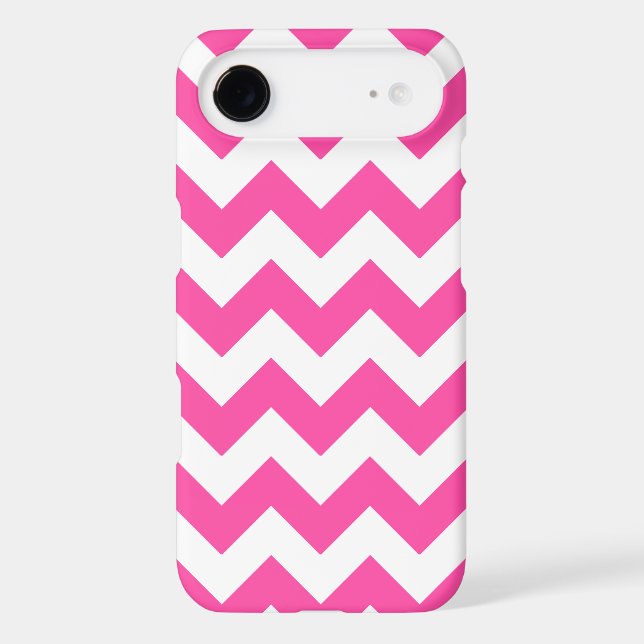 Pink White Zigzag Chevron Pattern Girly Case-Mate iPhone Case (Back)