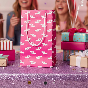 Pink Wiener Dog Gift Bag Dachshund Party Supplies