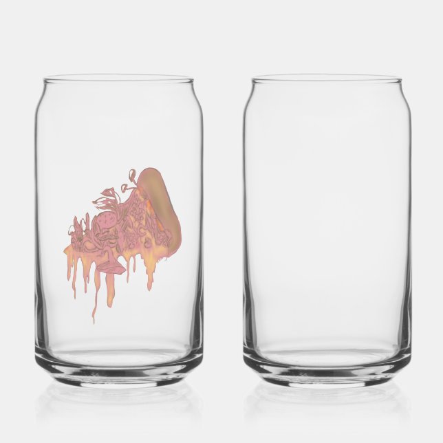 PINK WILD MUSHROOM PIZZA CAN GLASS (Front)