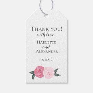 Pink Wild Roses Gift Tags