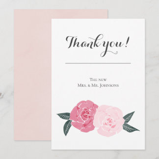 Pink Wild Roses Invitation