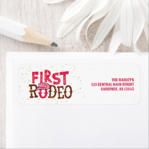 Pink Wild West Cowgirl Return Address