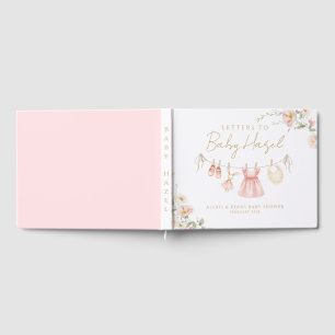 Pink Wildflower Boho baby clothes Baby Baby Shower Guest Book