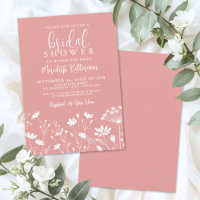 Pink Wildflower Bridal Shower