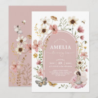 Pink Wildflower Fairy 2nd Birthday Garden Party