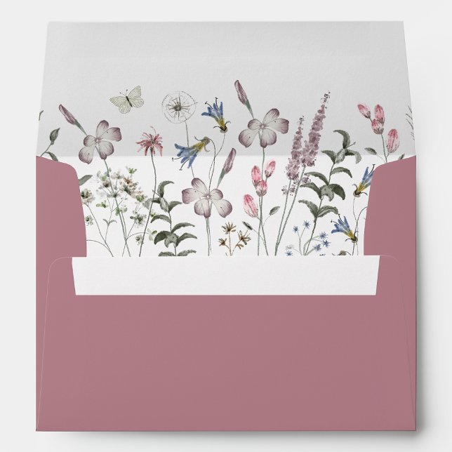 Pink Wildflower Graduation Envelope (Pink Wildflower Graduation Envelope by Painted Paperie
)