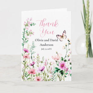 Pink Wildflower Housewarming Card