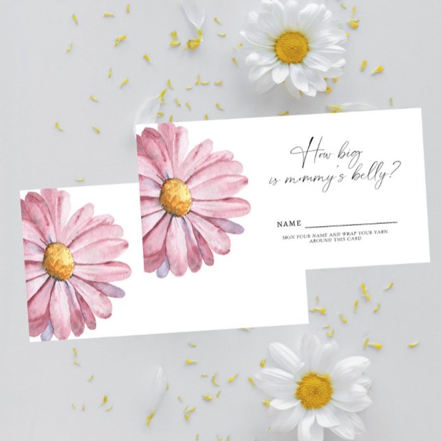 Pink Wildflower How big is mummy's belly game Enclosure Card (Creator Uploaded)