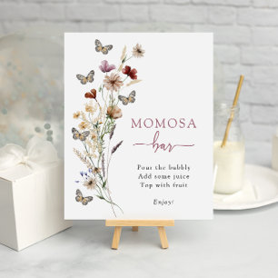 Pink Wildflower Momosa Bar Poster
