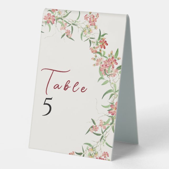 Pink Wildflower Rose Spring Garland Wedding (Back)