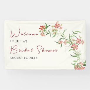 Pink Wildflower Rose Spring Garland Wedding Banner