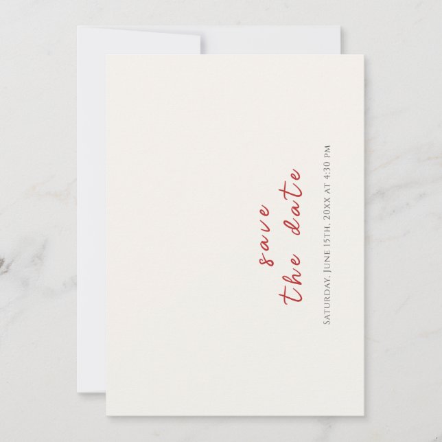 Pink Wildflower Rose Spring Garland Wedding Save The Date (Front)