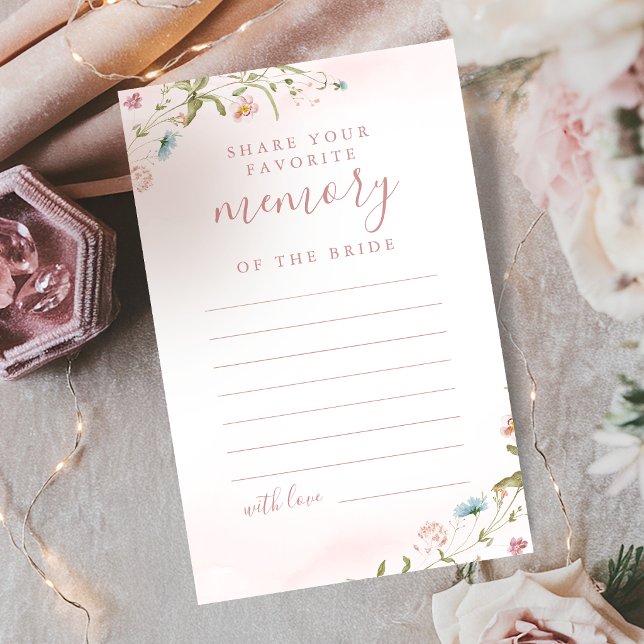 Pink Wildflower share a memory bridal shower (Pink Wildflower share a memory bridal shower)