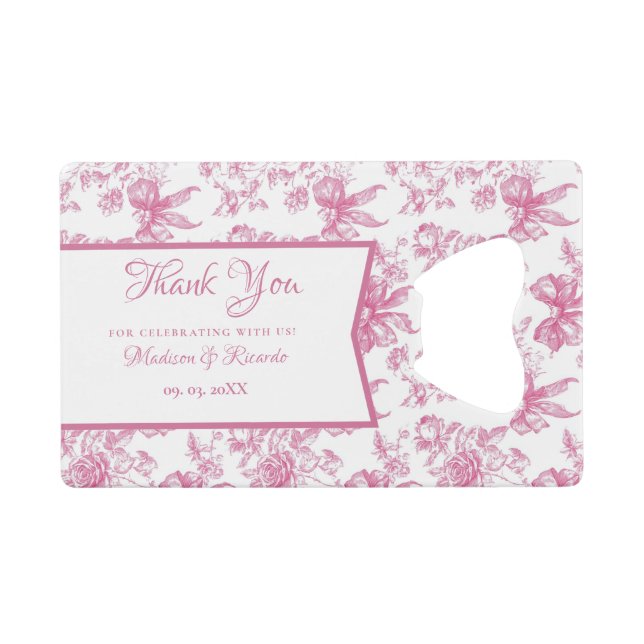 Pink Wildflower Tea Bridal Shower Thank you (Front (Horizontal))