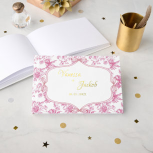 Pink Wildflower Tea Maid of honour Proposal Card Guest Book