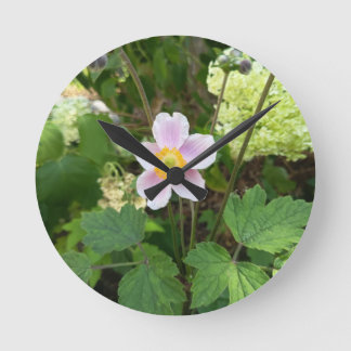 Pink Wildflower Wall Clock | Botanical Floral Home