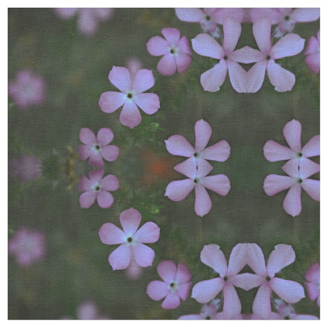 Pink Wildflowers Fabric (Close Up)