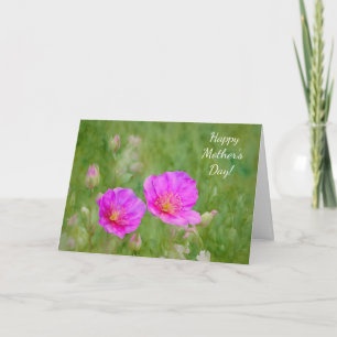 Pink Wildflowers Flower Mother's Day Card