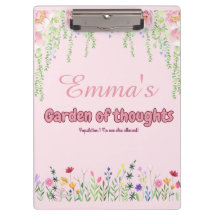 Pink wildflowers personalised Garden of thoughts