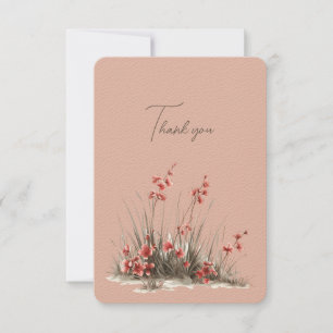 Pink Wildflowers Thank You Wedding Gift