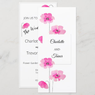 Pink Wildflowers Watercolor Art Card