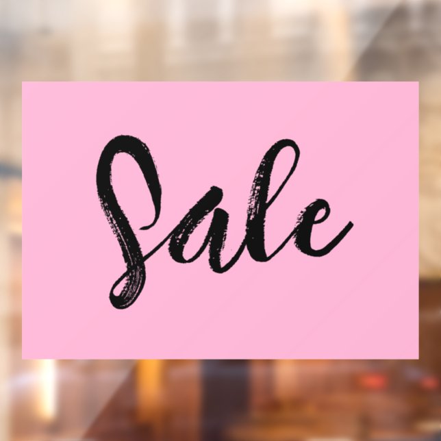 Pink Window Sale Sign, Boutique Sale Sign, Modern  Window Cling (Sheet 2)
