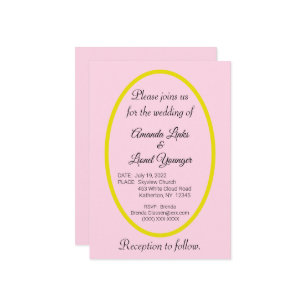 Pink Window Wedding Invitation