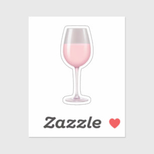 Pink Wine Glass Emoji Art