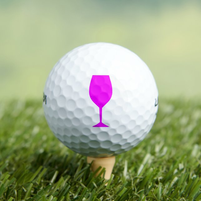 Pink Wine Glass Golf Balls (Insitu Tee)