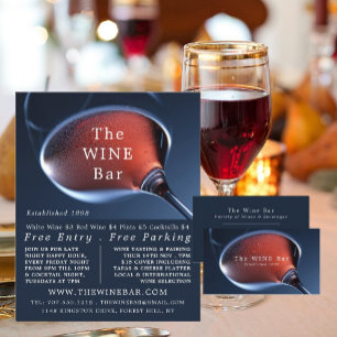 Pink Wine Glass, Wine Bar/Winery Business Card