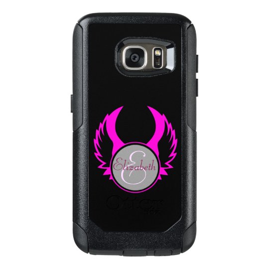 Pink Winged Monogram OtterBox Samsung Galaxy S7 Case