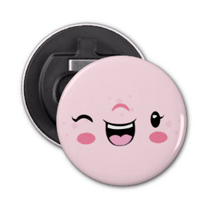 Pink Winking Kawaii Face Bottle Opener