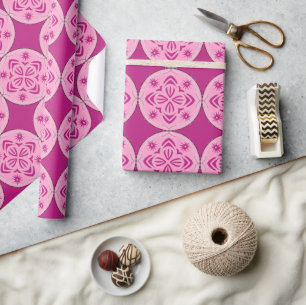 Pink Winter Birthday Wrapping Paper