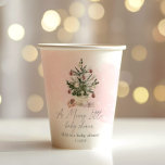 Pink winter Christmas A merry little baby shower Paper Cups<br><div class="desc">Pink winter Christmas A merry little baby shower Paper Cups
Matching items are available.</div>