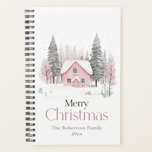 Pink Winter Cottage Christmas Planner