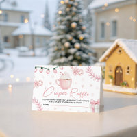 Pink Winter Diaper Raffle Ticket