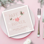 Pink Winter It's Cold Outside Baby Shower Napkin<br><div class="desc">Pink Winter Wonderland It's Cold Outside Baby Shower Napkins

Original Illustration by Magdaline A. M. Oming</div>