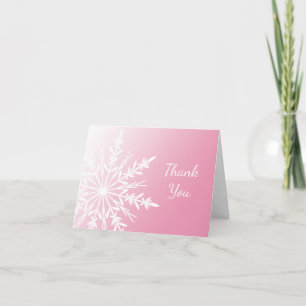Pink Winter Snowflake Bridesmaid Thank You